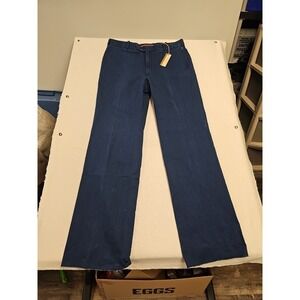 Men's Weekend  Barry Bricken Pants Blye Chino Zipper Fly Flat Front Raw Hem New